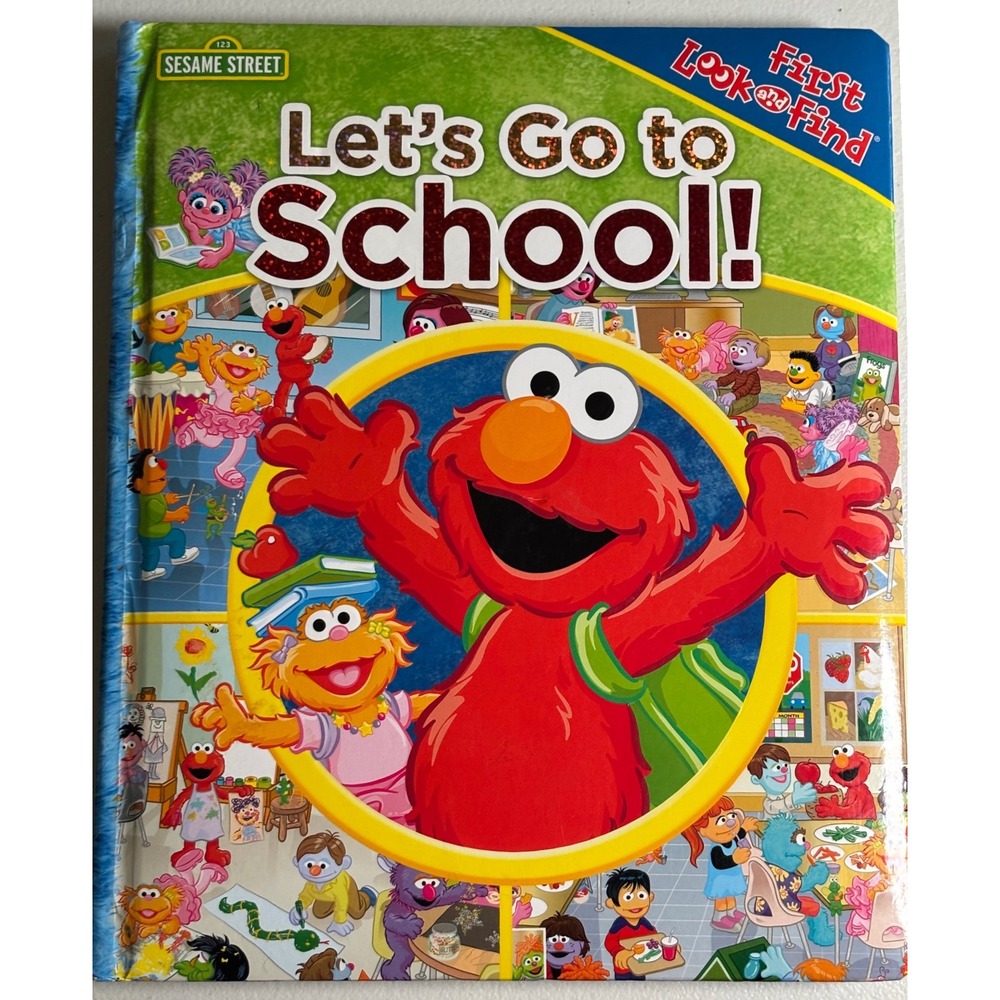 Sesame Street First Look and Find Let's Go to School Elmo Board Book‎ Toddlers